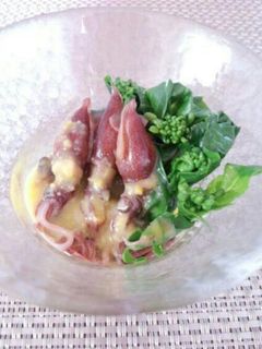 ホタルイカと菜の花の酢味噌和え-レシピのメイン写真