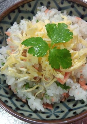 鮭と三つ葉の混ぜご飯-レシピのメイン写真