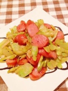 ブロッコリーの芯のニンニクバター炒め-レシピのメイン写真