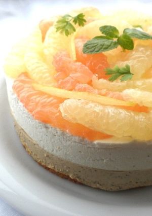 グレープフルーツ＊紅茶レアチーズケーキ-レシピのメイン写真