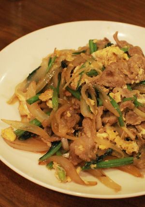 栄養満点！豚肉とほうれん草の玉子とじ-レシピのメイン写真