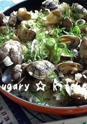 フライパンde簡単♫筍とアサリのパエリヤ-レシピのメイン写真