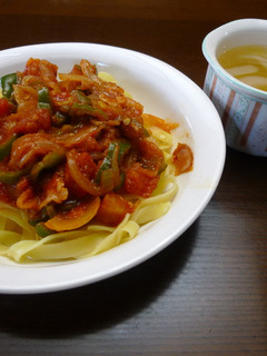 げんちゃん家のパスタ(トマト味)-レシピのメイン写真