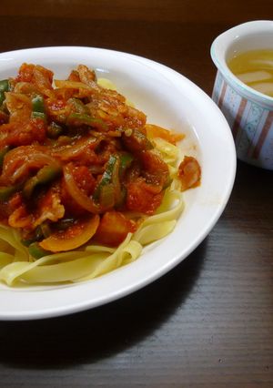 げんちゃん家のパスタ（トマト味）-レシピのメイン写真