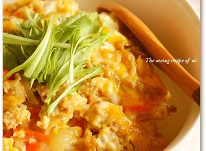 節約レシピ！親子丼みたいなひき肉卵とじ丼-レシピのメイン写真