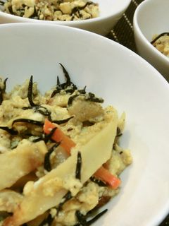 ひじきの煮物をリメイク!ひじきの炒り豆腐-レシピのメイン写真