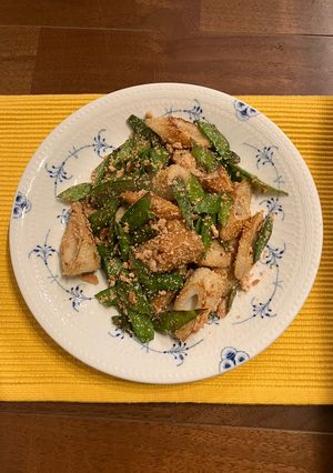 さやえんどうと竹輪のたらこ炒め-レシピのメイン写真