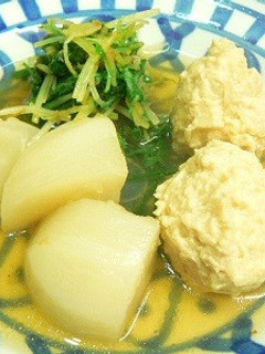 かぶと手作りつくねの含め煮-レシピのメイン写真