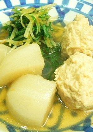 かぶと手作りつくねの含め煮-レシピのメイン写真