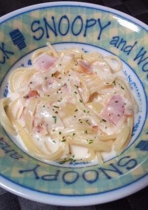 ベーコンのクリームスープパスタ-レシピのメイン写真