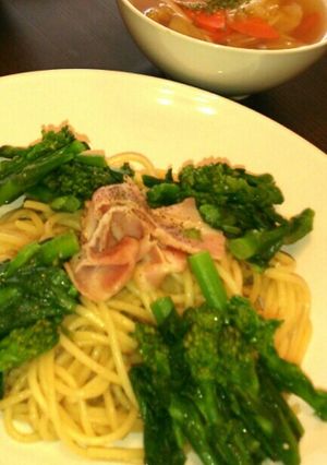 菜の花のペペロンチーノ-レシピのメイン写真
