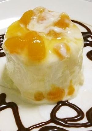 ダノンビオ2層仕立てで冷製チーズケーキ-レシピのメイン写真