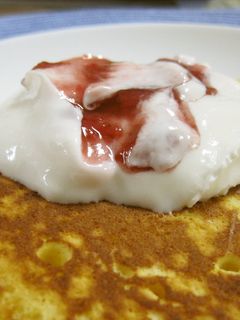 レモンホットケーキ with ヨーグルト-レシピのメイン写真
