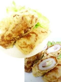 豪華!ちくわのチーズ&ソーセージ詰め揚げ-レシピのメイン写真