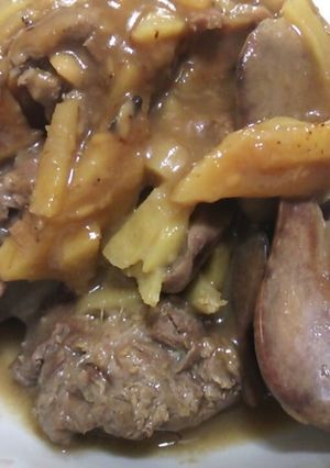 レバーの白みそ白ワイン煮-レシピのメイン写真