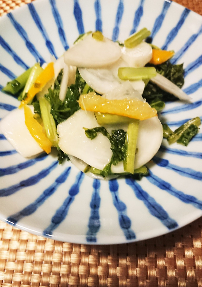 ゆずとかぶの酢の物-レシピのメイン写真