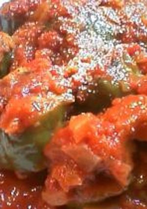 ピーマンの肉詰めはこの形！＊ﾟ:*＊:ﾟ*'！-レシピのメイン写真
