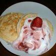 ダノンビオとリコッタチーズパンケーキ