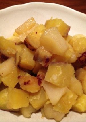 子供大好き！サツマイモとりんごの煮物-レシピのメイン写真
