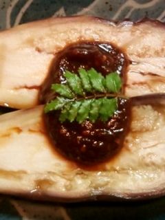 蒸し茄子の山椒味噌田楽-レシピのメイン写真