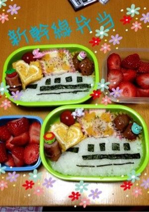 キャラ弁☆簡単☆新幹線-レシピのメイン写真