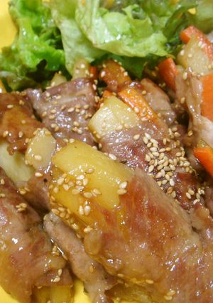 甘辛ダレで肉巻き♪-レシピのメイン写真