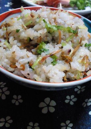 いかなごのくぎ煮と三つ葉の簡単混ぜご飯-レシピのメイン写真