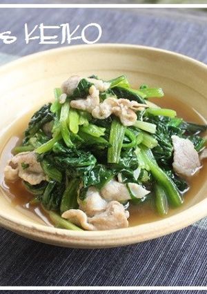 【農家のレシピ】ほうれん草と豚肉の煮物-レシピのメイン写真