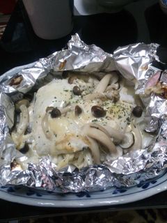 鱈の味噌マヨソースのホイル焼き♪-レシピのメイン写真