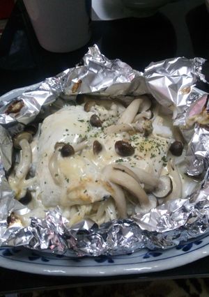 鱈の味噌マヨソースのホイル焼き♪-レシピのメイン写真