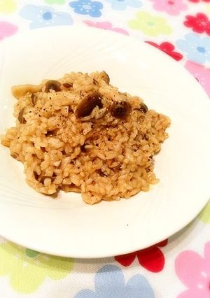きのこチーズリゾット（ポルチーニ風味）-レシピのメイン写真