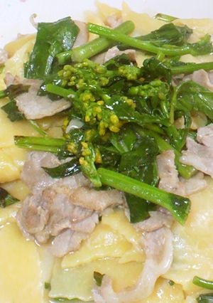 菜の花のバター醤油パスタ☆-レシピのメイン写真