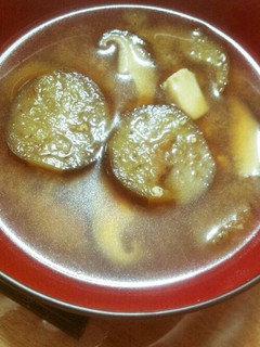 なすとしいたけのお味噌汁´ω`●-レシピのメイン写真