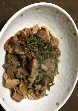 セリと豚の味噌炒め-レシピのメイン写真