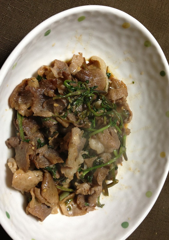 セリと豚の味噌炒め-レシピのメイン写真