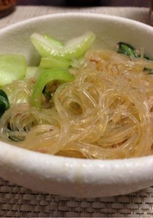 青梗菜と春雨の炒めもの-レシピのメイン写真