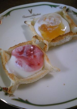 食パンタルトでダノンビオ-レシピのメイン写真