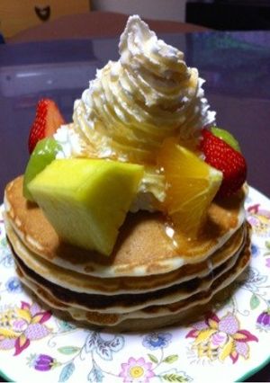 ダノンビオ2層仕立てのもちもちパンケーキ-レシピのメイン写真