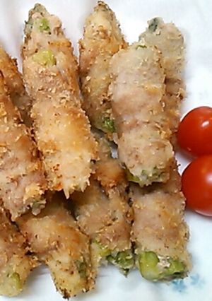 美味しい☆アスパラ豚肉巻きフライ-レシピのメイン写真