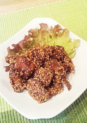 栄養満点!!レバーのごま和え！つまみにも-レシピのメイン写真