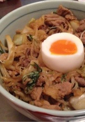 春キャベツと豚肉のスタミナどんぶり-レシピのメイン写真