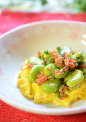 春のおつまみ✿空豆と桜エビの塩麹炒め-レシピのメイン写真
