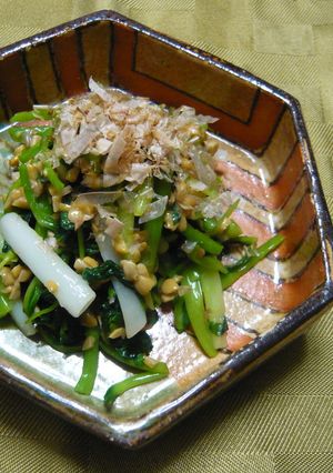 春の香り　根みつばの納豆和え-レシピのメイン写真