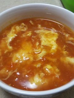 水なしで濃厚☆トマトとふわふわ卵のスープ-レシピのメイン写真