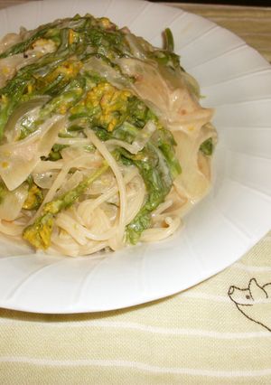春薫る♪菜の花のクリーミー梅わさびパスタ-レシピのメイン写真