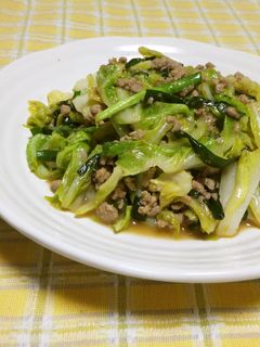 キャベツとニラのスタミナ肉味噌炒め-レシピのメイン写真