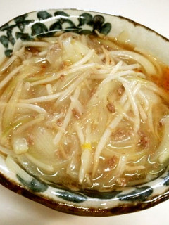 挽肉・もやし・玉葱のあんかけ醤油ラーメン-レシピのメイン写真