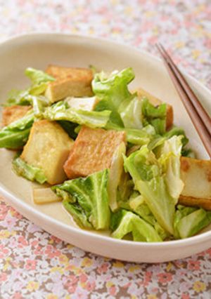 春キャベツと厚揚げの生姜焼き-レシピのメイン写真
