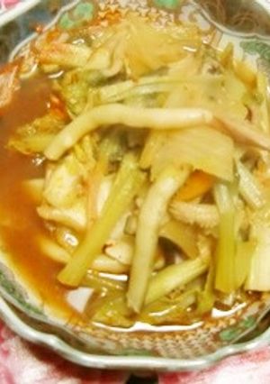 小松菜とげその、キムチ味の一品-レシピのメイン写真