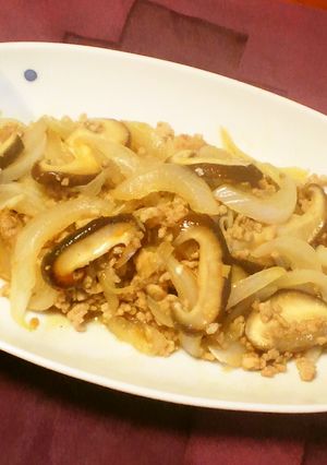 お酢かけて☆玉ねぎとひき肉の炒めもの-レシピのメイン写真